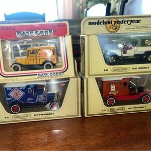 Match Models of Yesteryear Die-Cast Cars Set - Yellow, Blue, Red